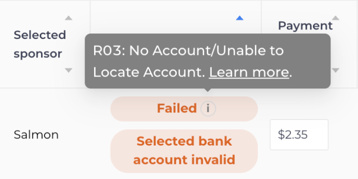 Distributions: ACH distribution failures – Cash Flow Portal